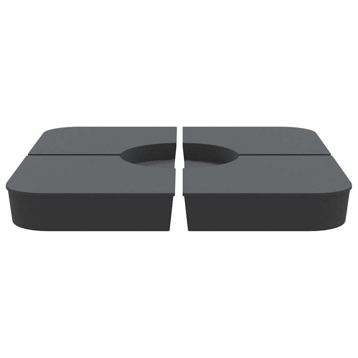 VIDAXL Ensemble de base de parasol pour parasols a pied croise 4pcs PP