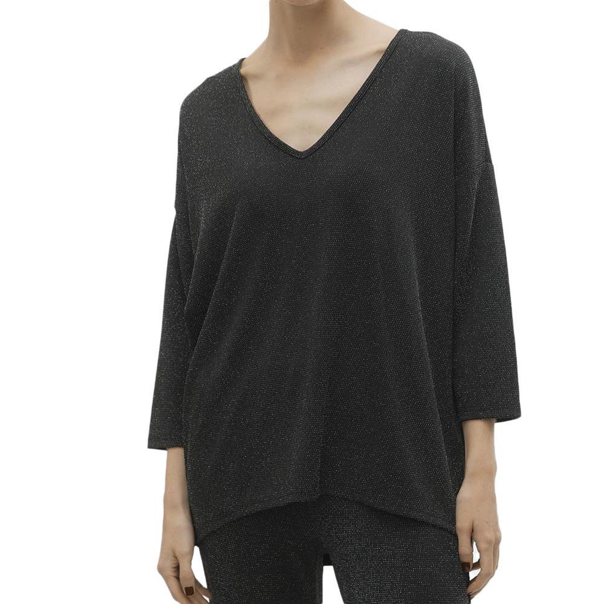 Vero Moda Blouse  Noir Femme Vero Moda Kanva 3/4. Coloris disponibles : Noir