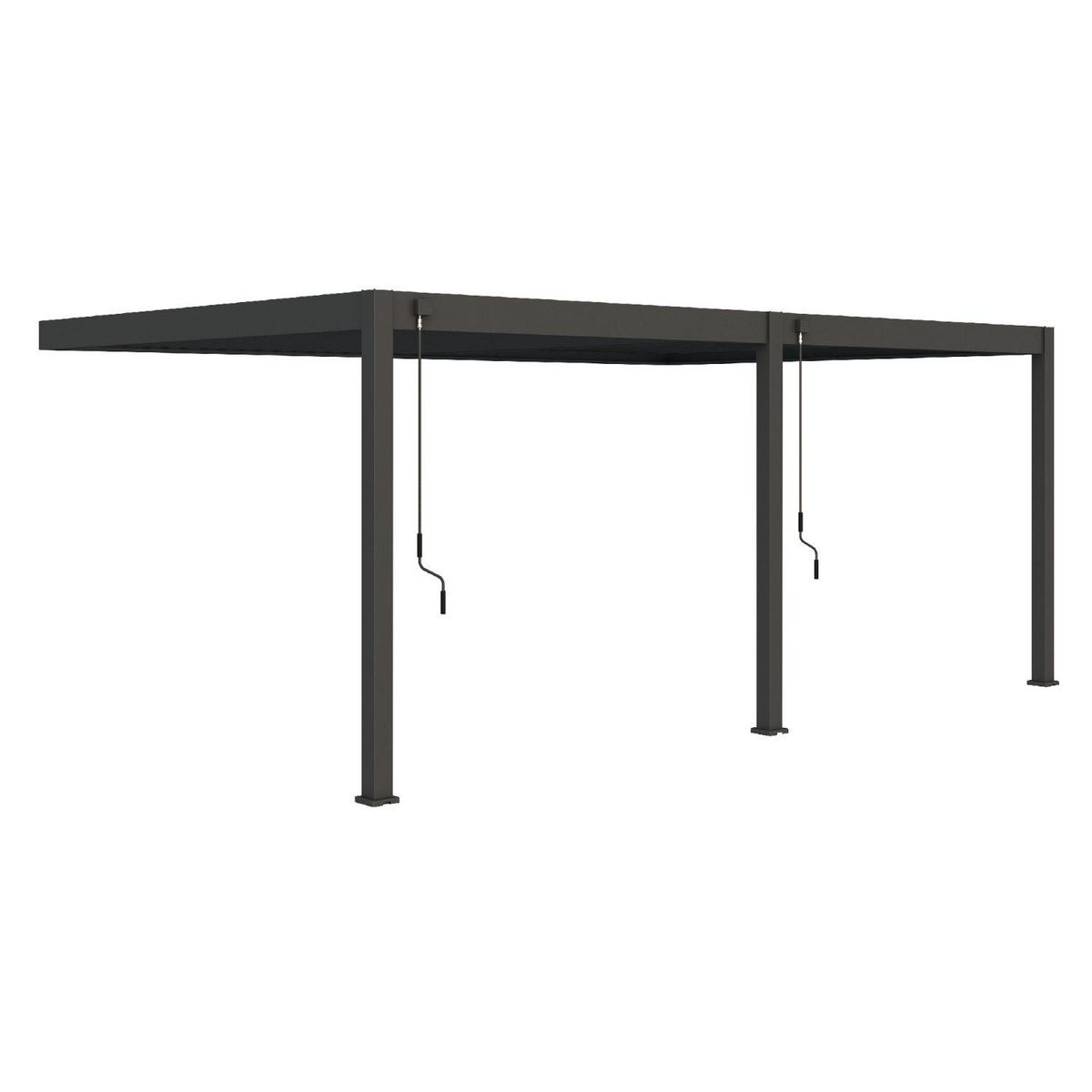 Pergola Bioclimatique adossée  4x6 m- Aluminium - Anthracite -  4x6m VS OmBREA®
