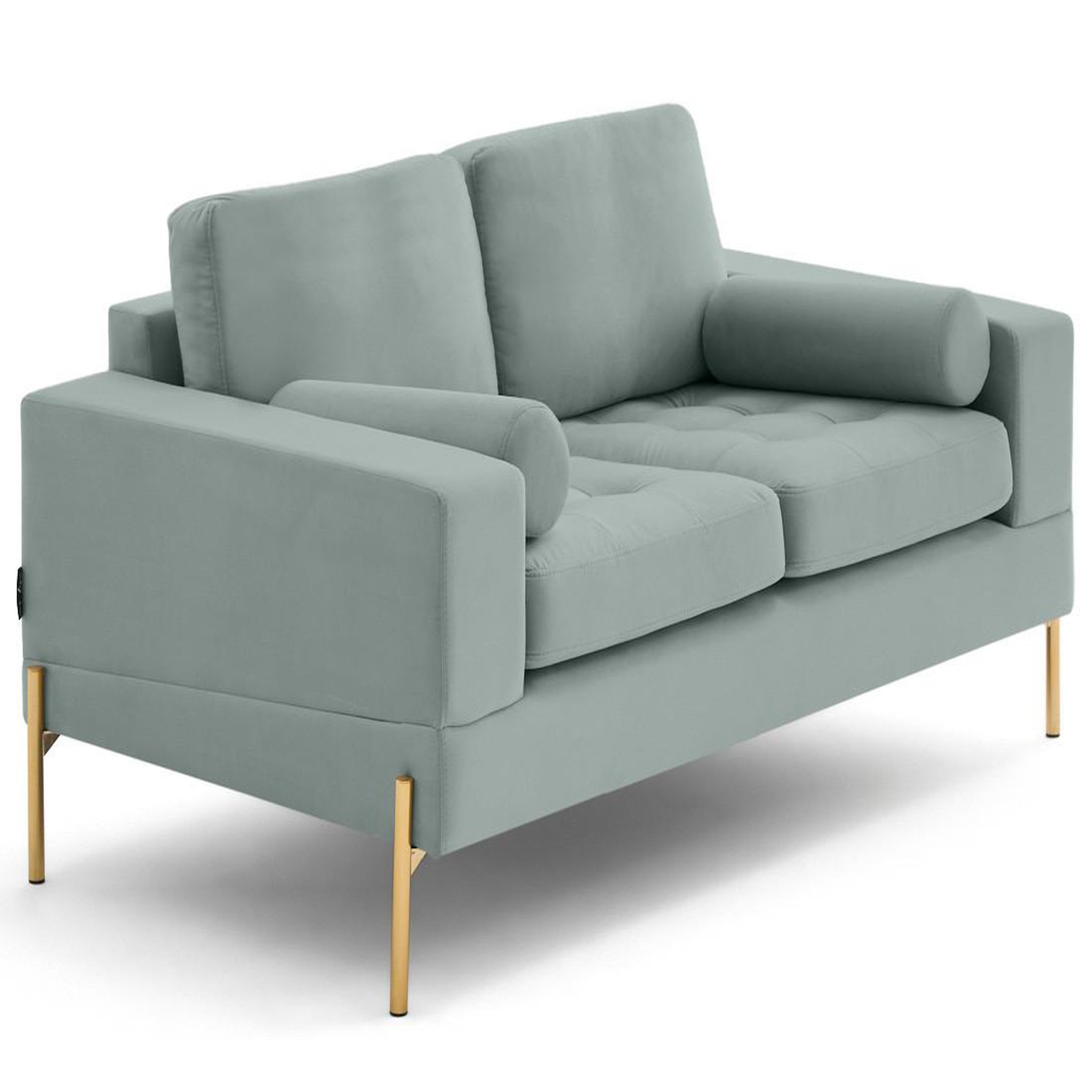 Voir la diapositive 4 : LISA DESIGN Isaure - canapé droit 2 places en velours