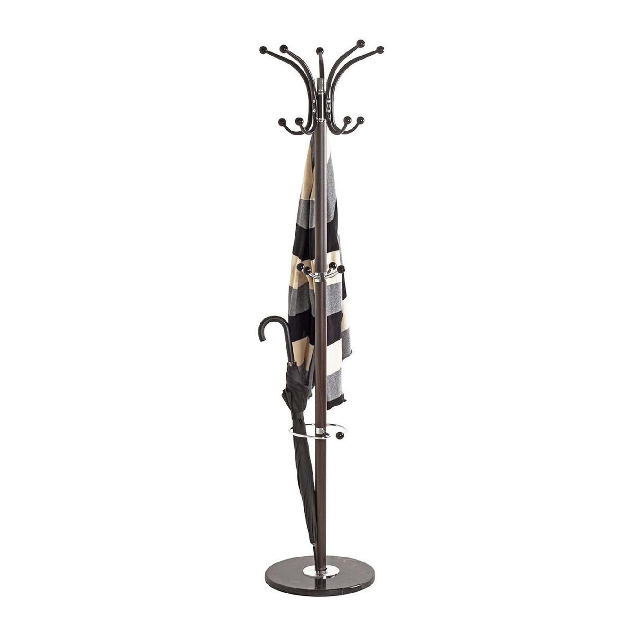 Voir la diapositive 2 : Paris Prix Porte-manteau design  vinty  171cm marron & chrome