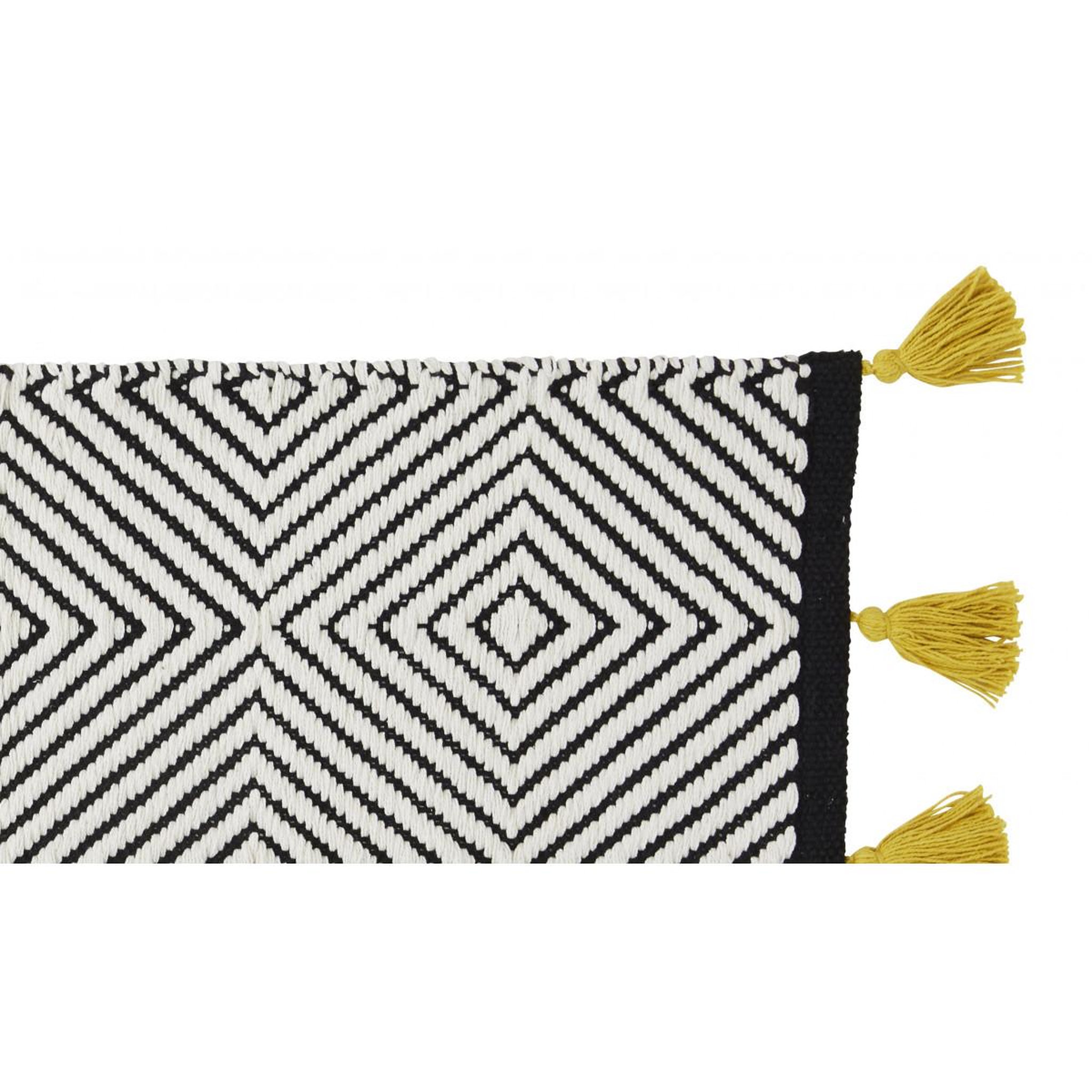 Voir la diapositive 2 : GUY LEVASSEUR Tapis déco ethnique en coton tissé 50x80cm