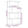 Voir la diapositive 6 : VIDAXL Etagere separatrice de piece a 4 niveaux blanc bois ingenierie