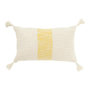Voir la diapositive 1 : Paris Prix Coussin Déco Ligne  Polly  30x50cm Blanc & Jaune