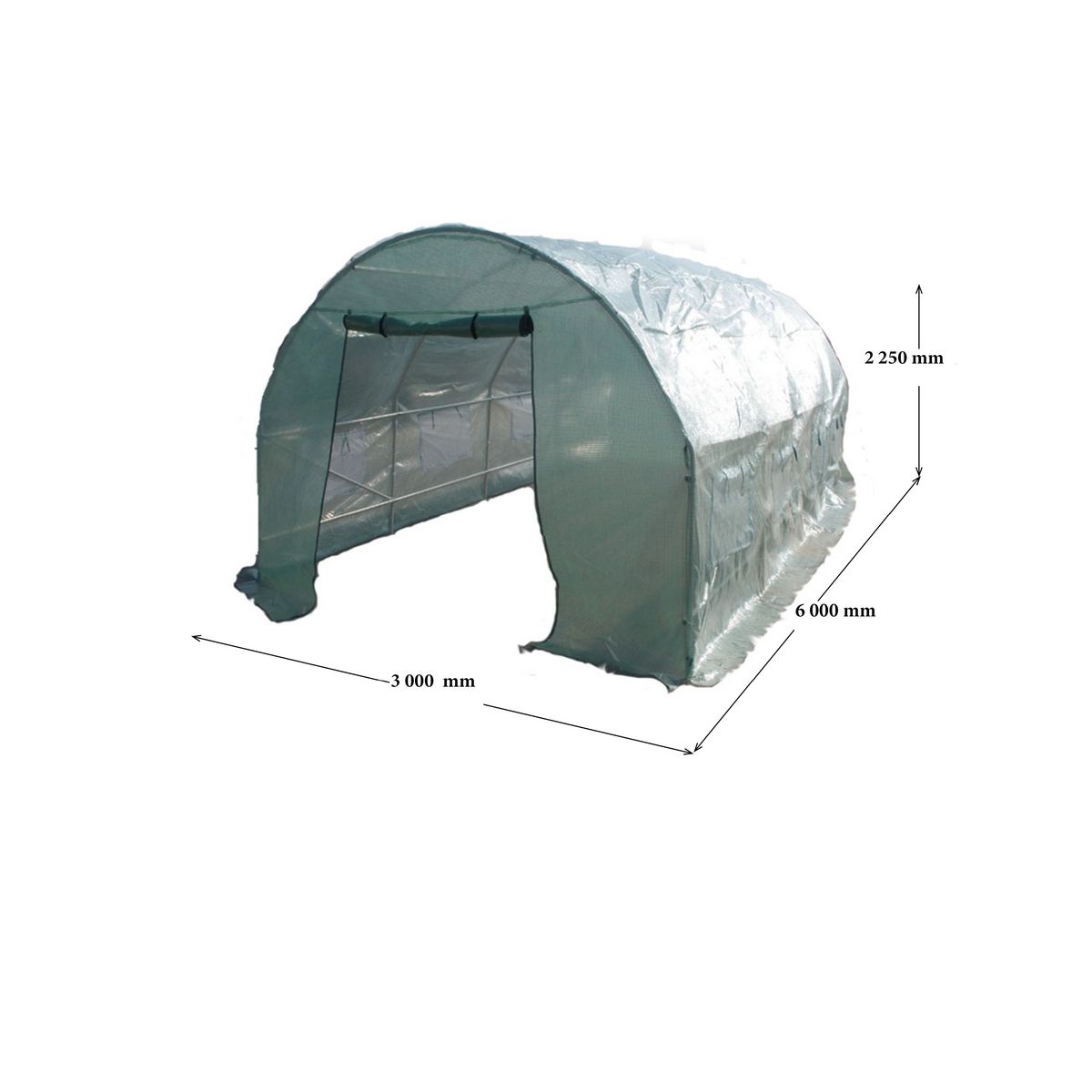 Serre de jardin en acier galvanisé / 18m²