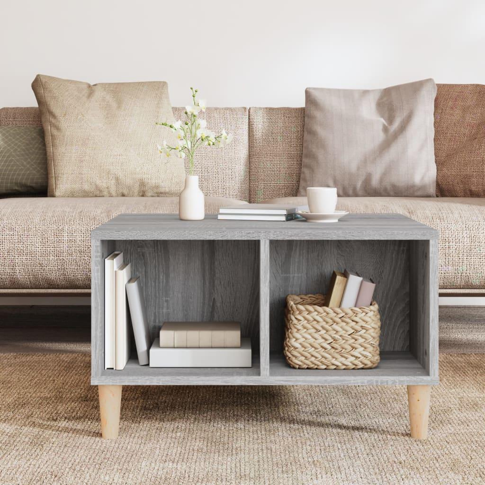 Voir la diapositive 3 : VIDAXL Table basse Sonoma gris 60x50x36,5 cm Bois d'ingenierie