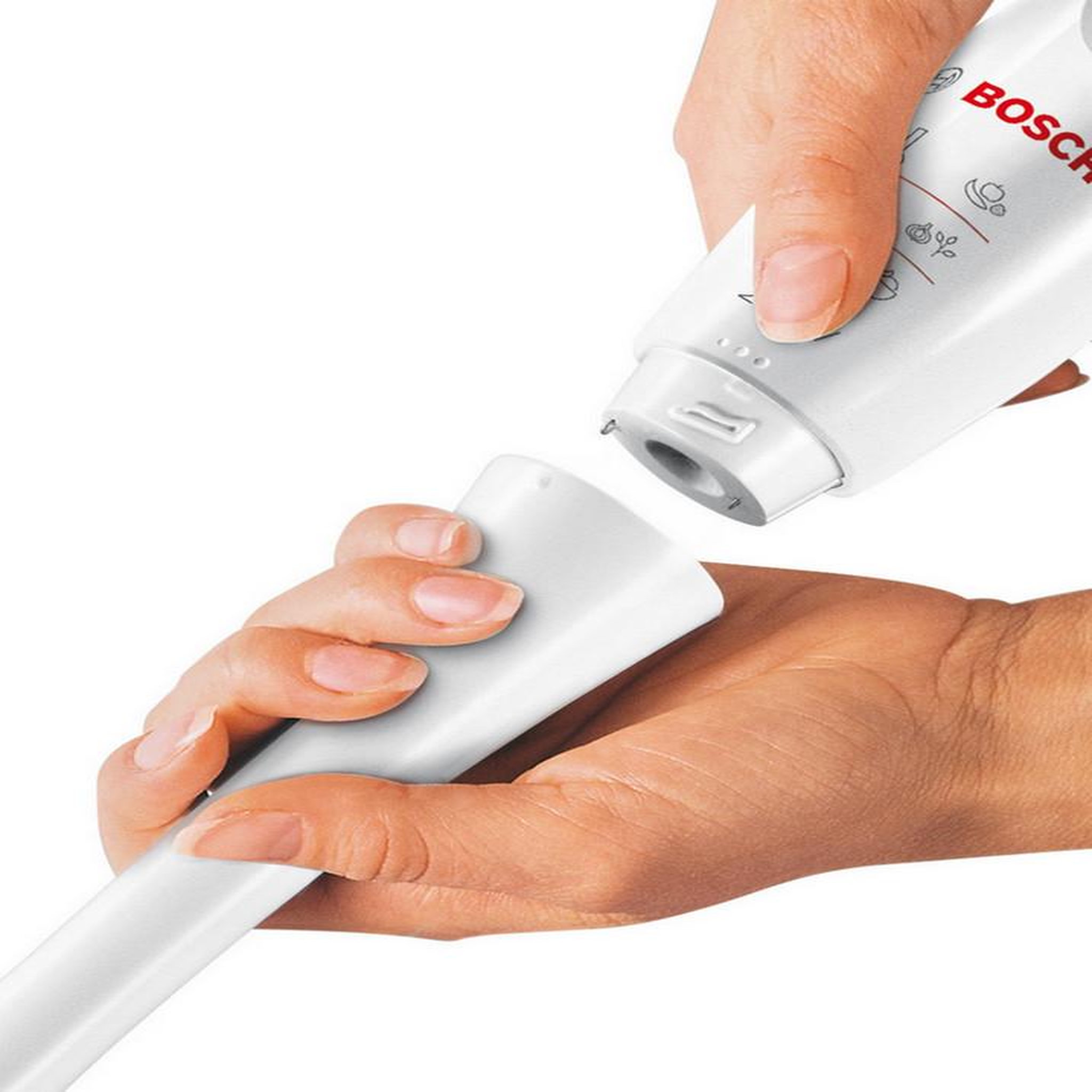 Voir la diapositive 3 : BOSCH Mixeur plongeant 300w blanc/gris - msm6b150