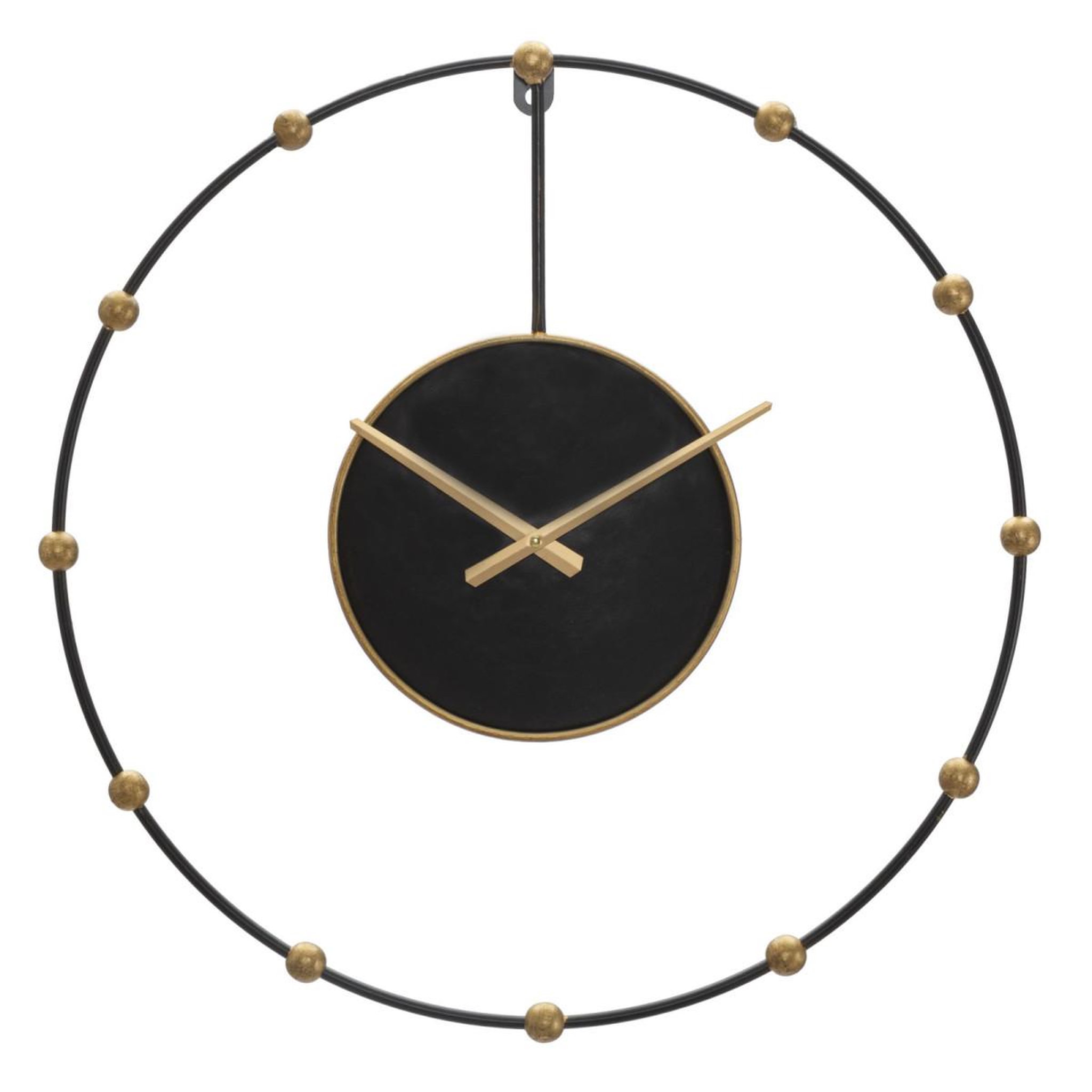 Paris Prix Horloge murale en métal  pearl  61cm noir
