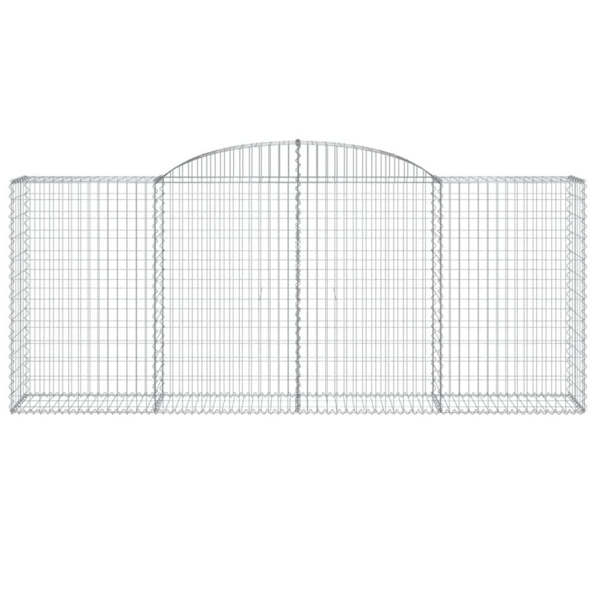 VIDAXL Paniers a gabions arques 20 pcs 300x50x120/140 cm fer galvanise