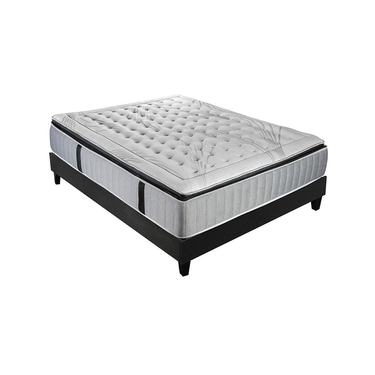 OLYMPE LITERIE OLYMPE LITERIE | Ensemble PHIGALIE | Matelas Ressorts ensachés + Sommier Bois