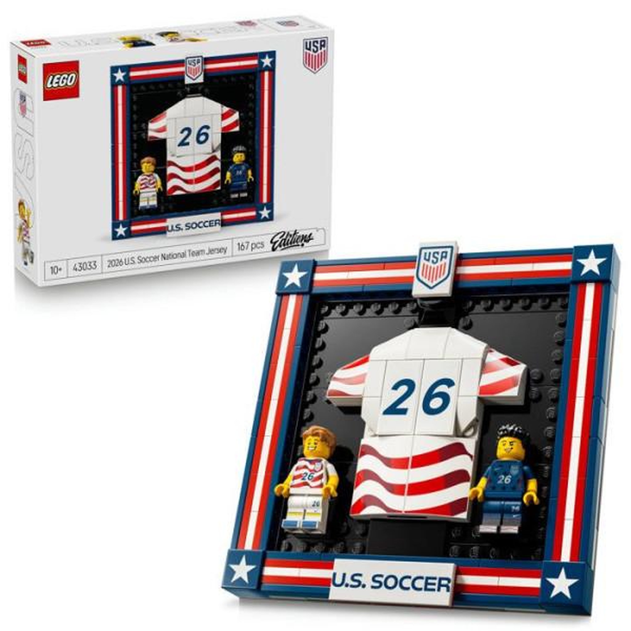 Voir la diapositive 1 : LEGO LEGO Editions 43033 Maillot 2026 de l'Équipe Nationale Américaine de Foot - Jouet 10 ans