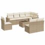 Voir la diapositive 2 : VIDAXL Salon de jardin avec coussins 9 pcs beige resine tressee