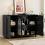 Voir la diapositive 5 : MERAX Buffet 3 porte(s) 0 tiroir(s) - 120 cm noir mdf