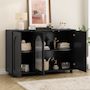 Voir la diapositive 5 : MERAX Buffet 3 porte(s) 0 tiroir(s) - 120 cm noir mdf