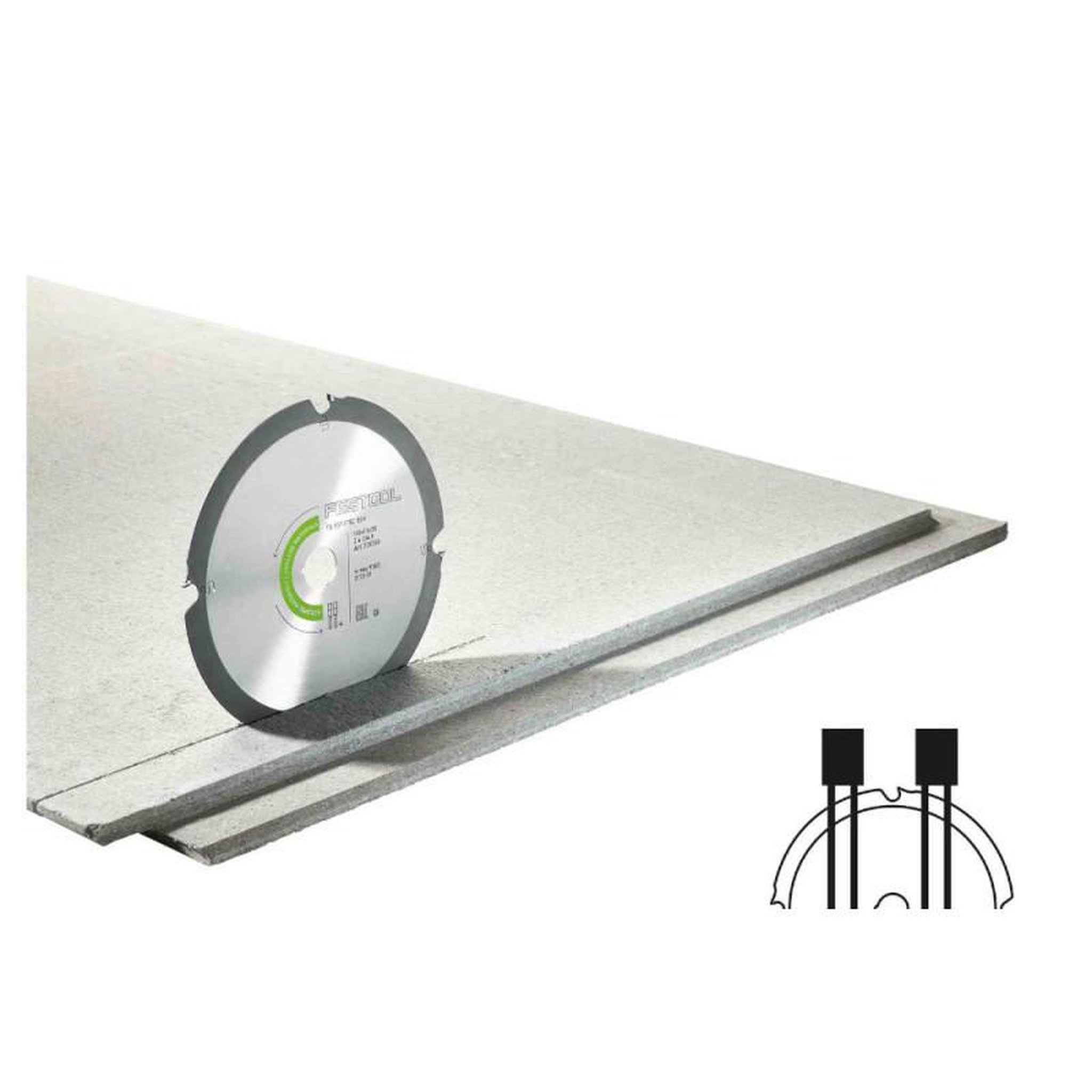 Voir la diapositive 2 : FESTOOL Lame de scie circulaire DIA 168x1,8x20 F4 abrasive FESTOOL 205769