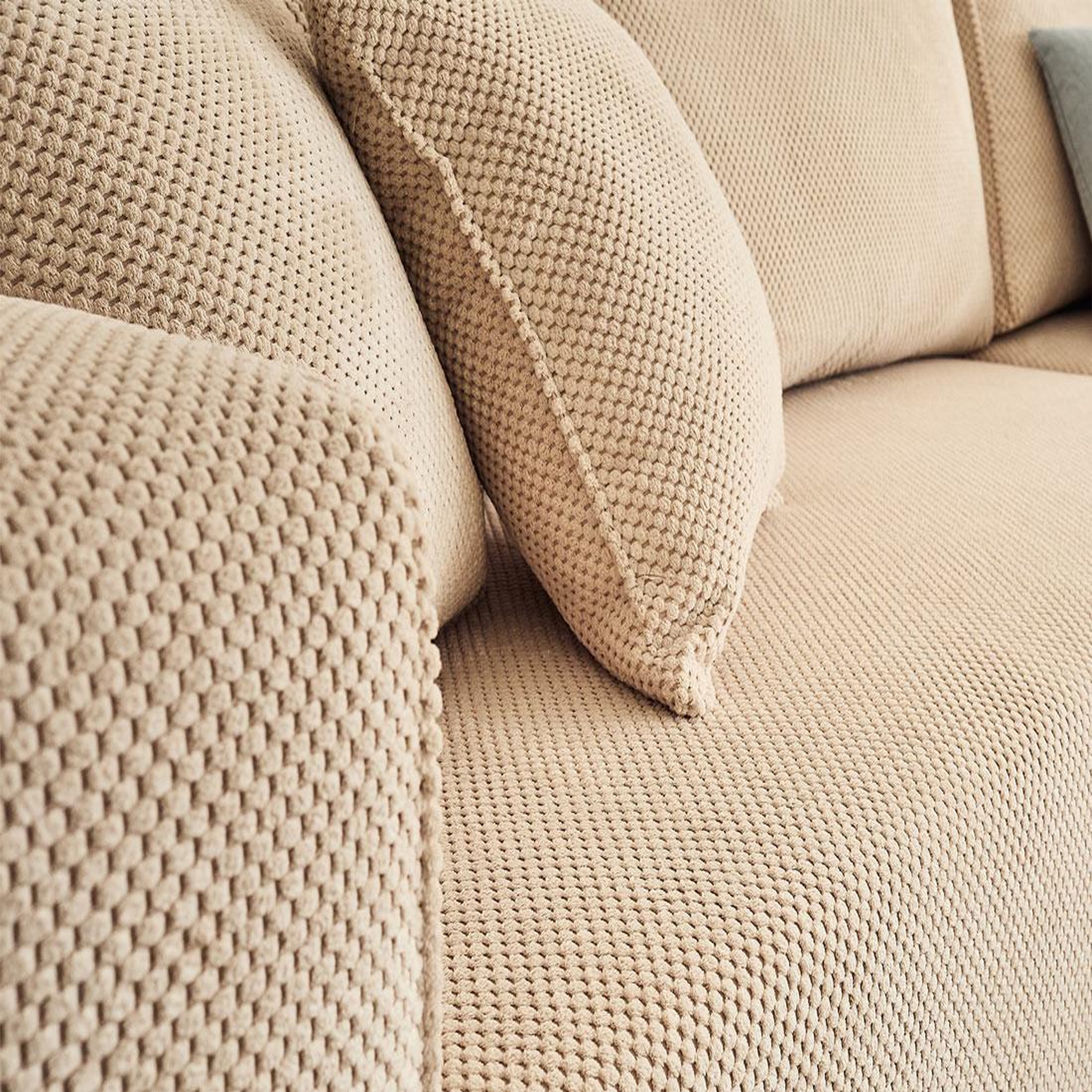 Voir la diapositive 4 : BEST MOBILIER Topaze - canapé d'angle réversible - 4 places - convertible avec coffre - en velours texturé