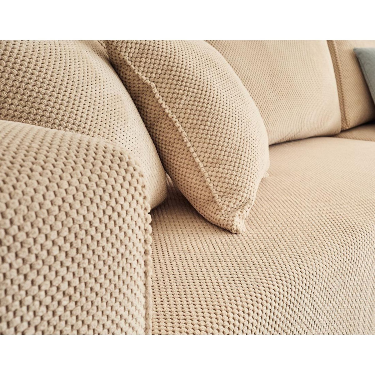 BEST MOBILIER Topaze - canapé d'angle réversible - 4 places - convertible avec coffre - en velours texturé