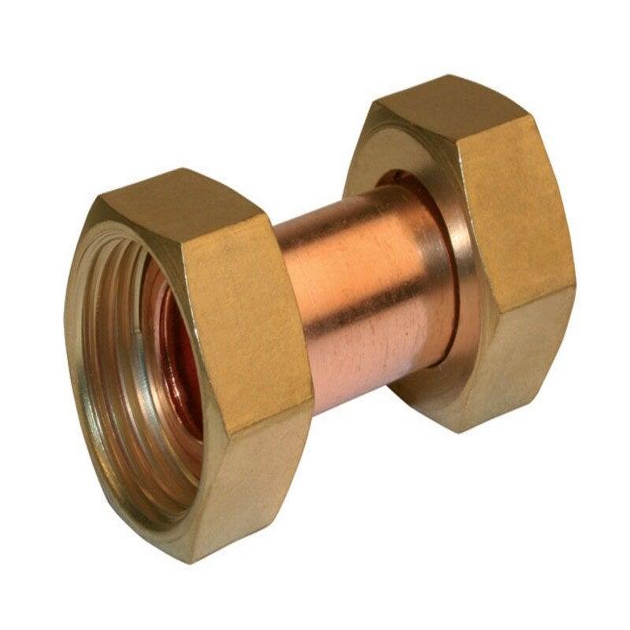 CENTRALE BRICO Raccord droit 2 écrous prisonniers à visser F26x34 - 20x27 pour tube cuivre