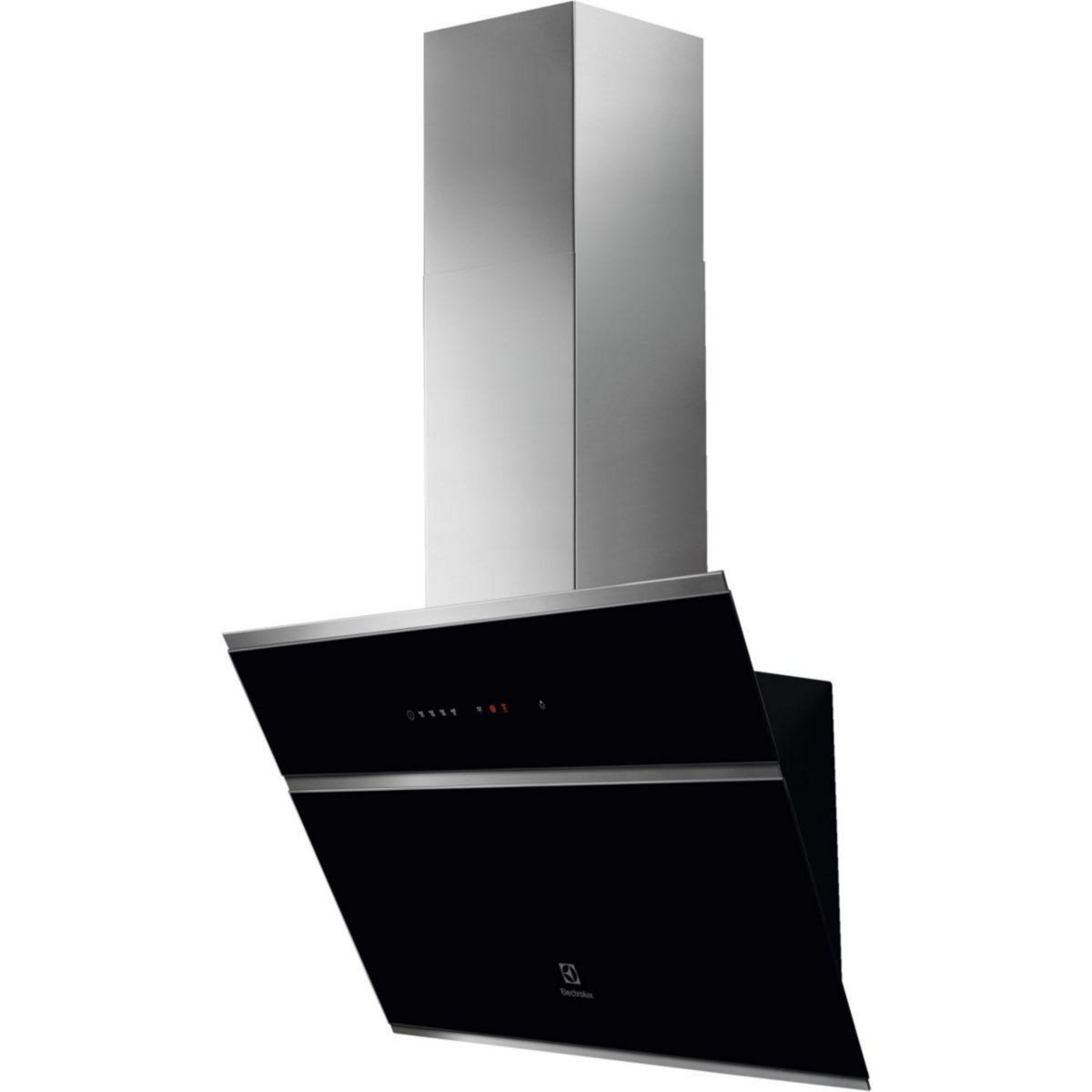 ELECTROLUX Hotte décorative murale inclinée EFV716K Breeze H2H