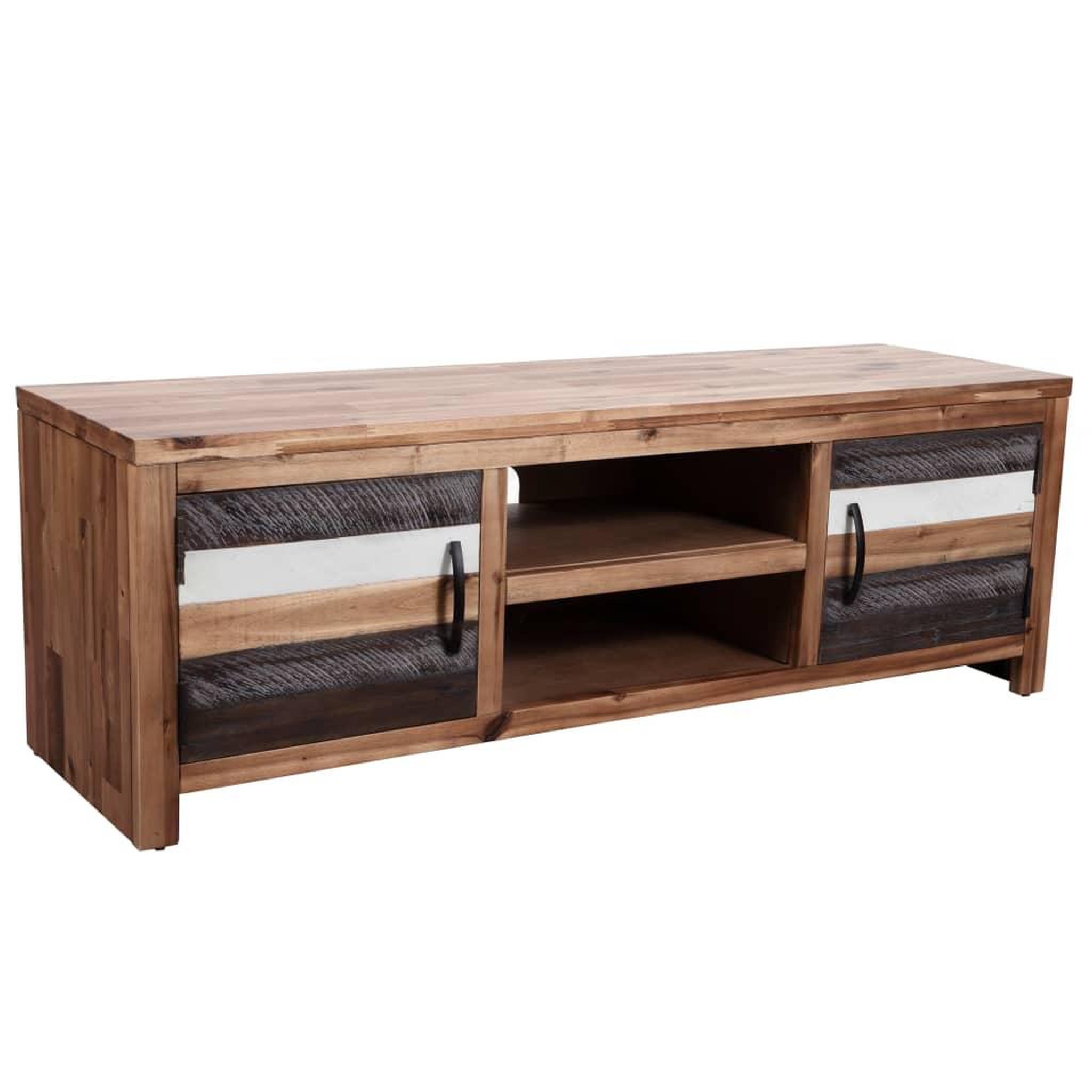 Voir la diapositive 3 : VIDAXL Meuble TV bois massif d'acacia 120 x 35 x 40 cm