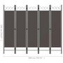 Voir la diapositive 6 : VIDAXL Cloison de separation 5 panneaux Anthracite 200x180 cm