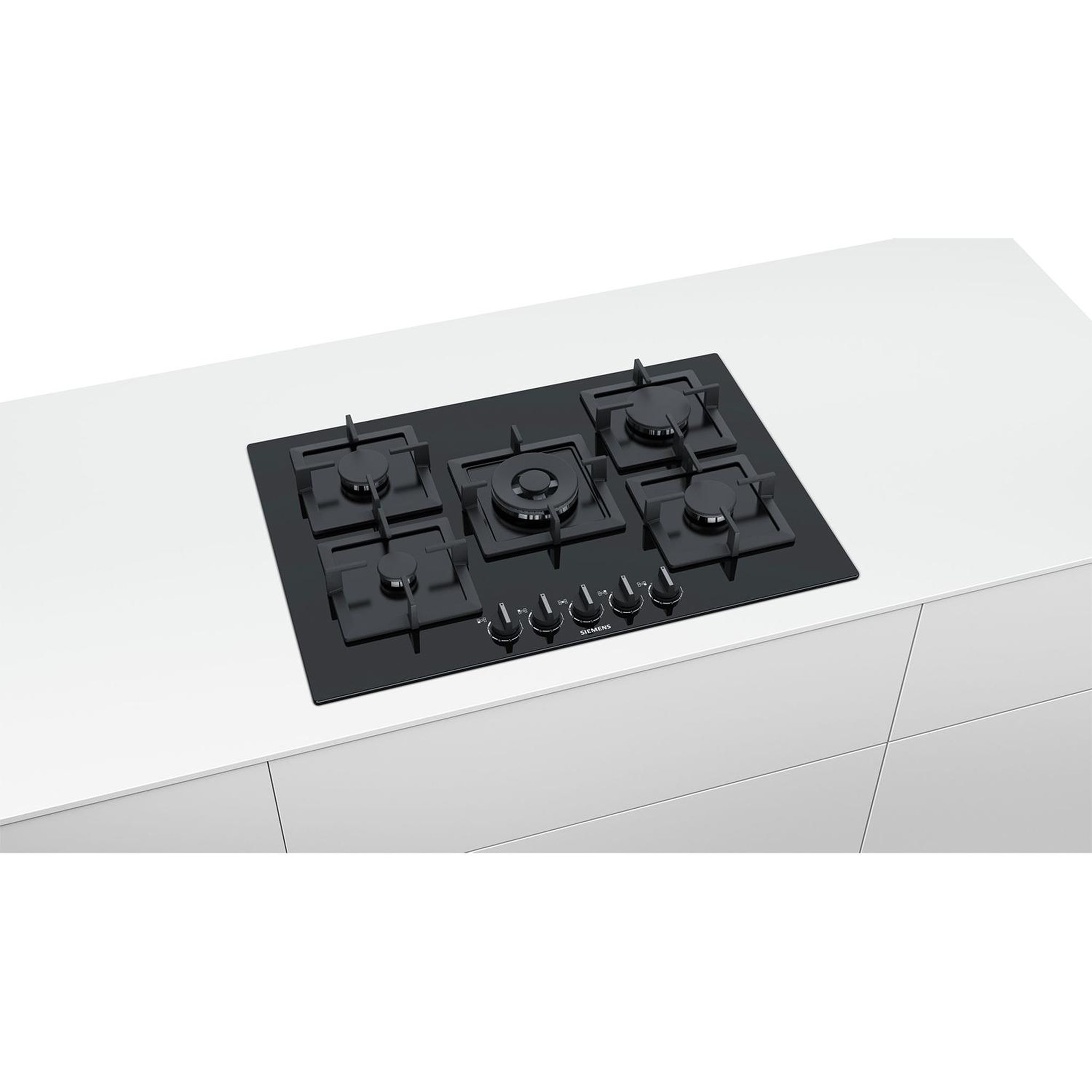 Voir la diapositive 5 : Siemens Table verre gaz 75cm 5 feux noir - ep7a6qb20