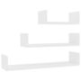 Voir la diapositive 2 : VIDAXL Etageres murales 3 pcs Blanc Bois d'ingenierie