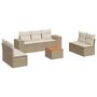 Voir la diapositive 2 : VIDAXL Salon de jardin avec coussins 8 pcs beige resine tressee