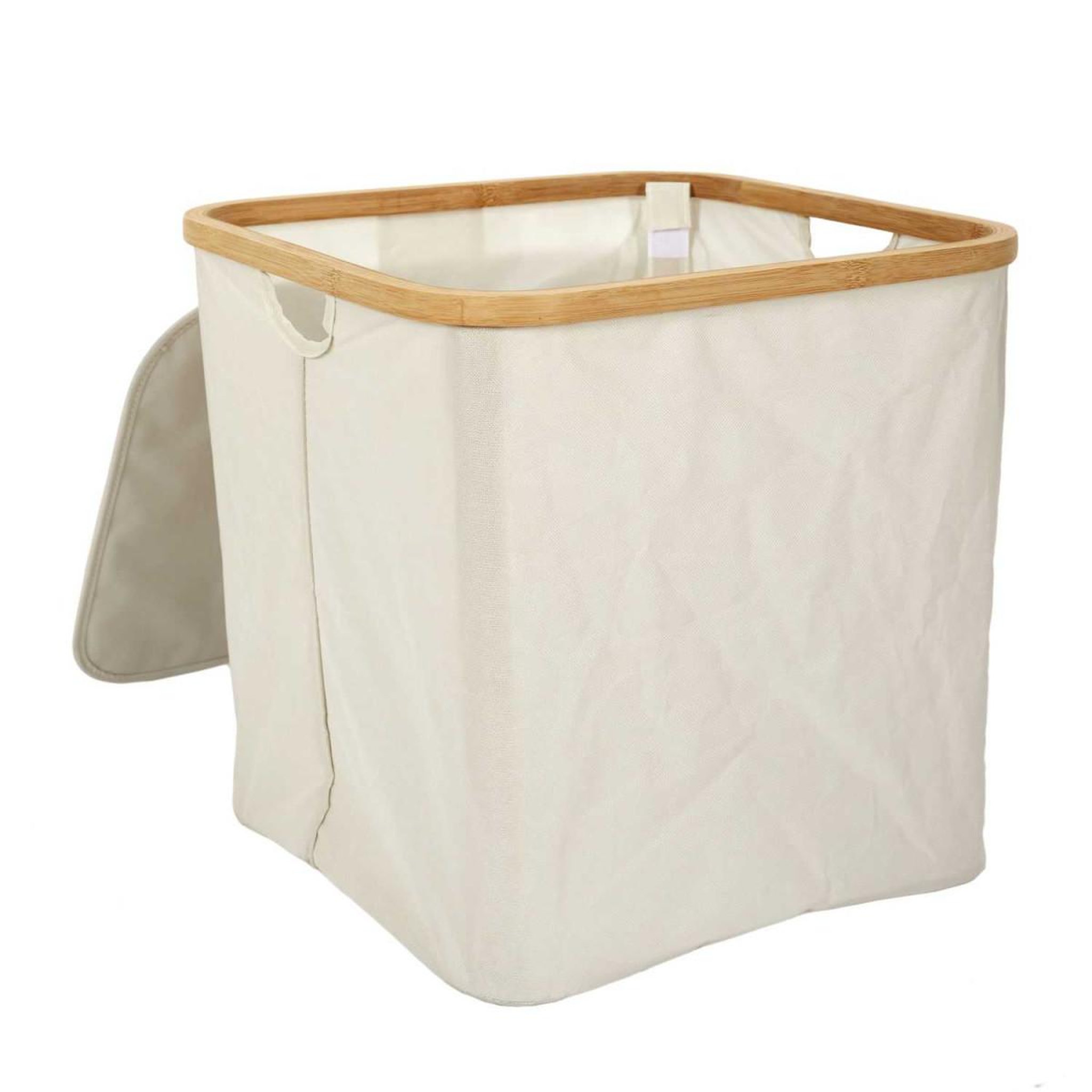 Voir la diapositive 3 : The Home Deco Factory Panier de rangement carré  cerclage  38cm beige