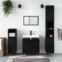 Voir la diapositive 1 : VIDAXL Armoire de salle de bain noir 30x30x190 cm bois d'ingenierie