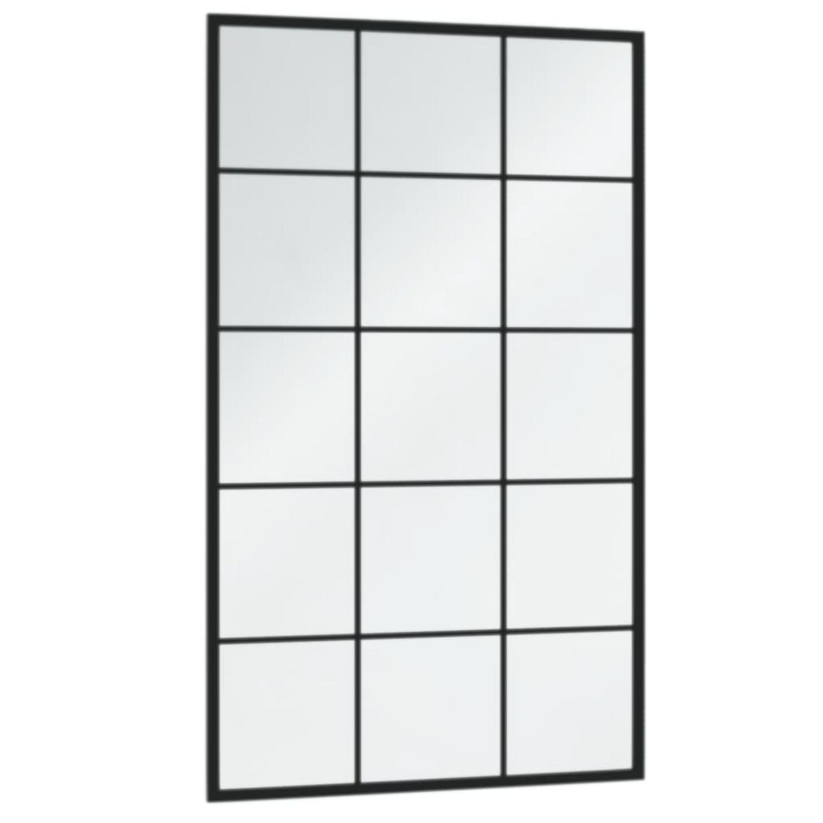 VIDAXL Miroir mural noir 100x60 cm metal