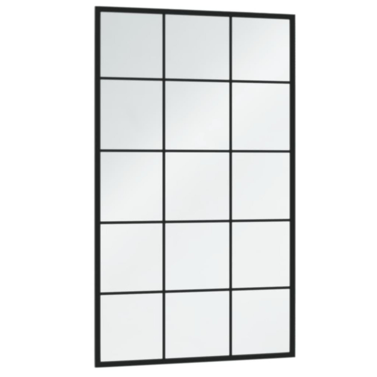 VIDAXL Miroir mural noir 100x60 cm metal