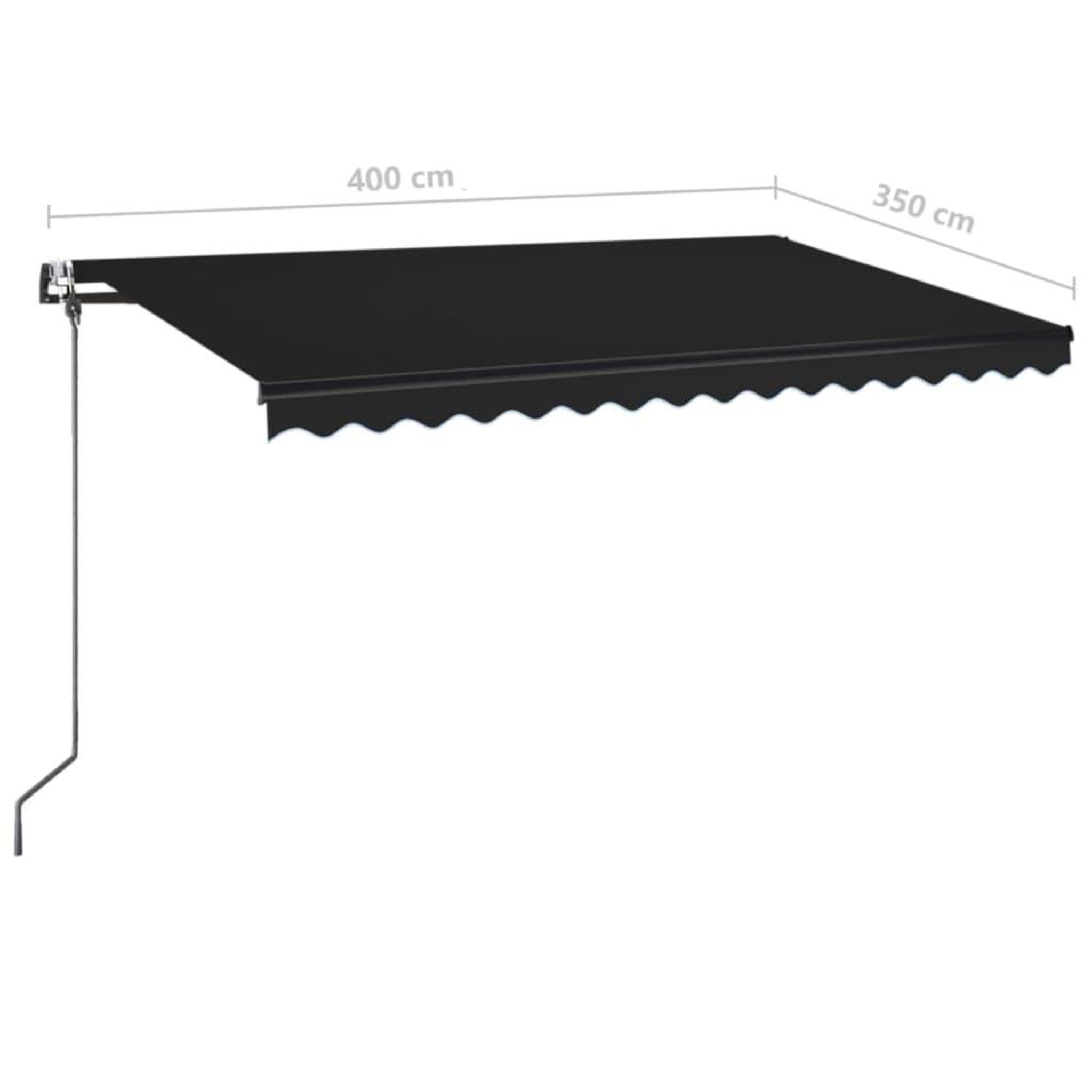 Voir la diapositive 6 : VIDAXL Auvent automatique capteur de vent et LED 400x350 cm Anthracite