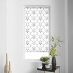 Paris Prix Store Enrouleur Tamisant  Lagune  120x180cm Blanc & Gris