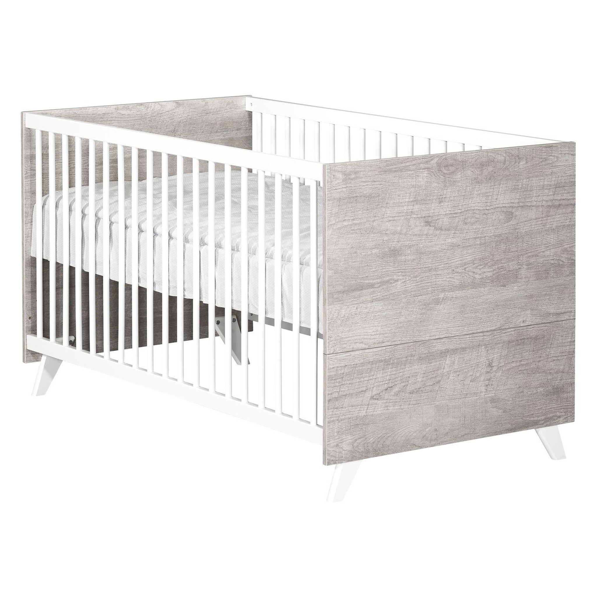 Voir la diapositive 2 : BABY PRICE  Lit bébé évolutif Little Big Bed 140x70cm SCANDI coloris gris 