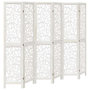 Voir la diapositive 2 : VIDAXL Cloison de separation 6 panneaux blanc bois de paulownia massif