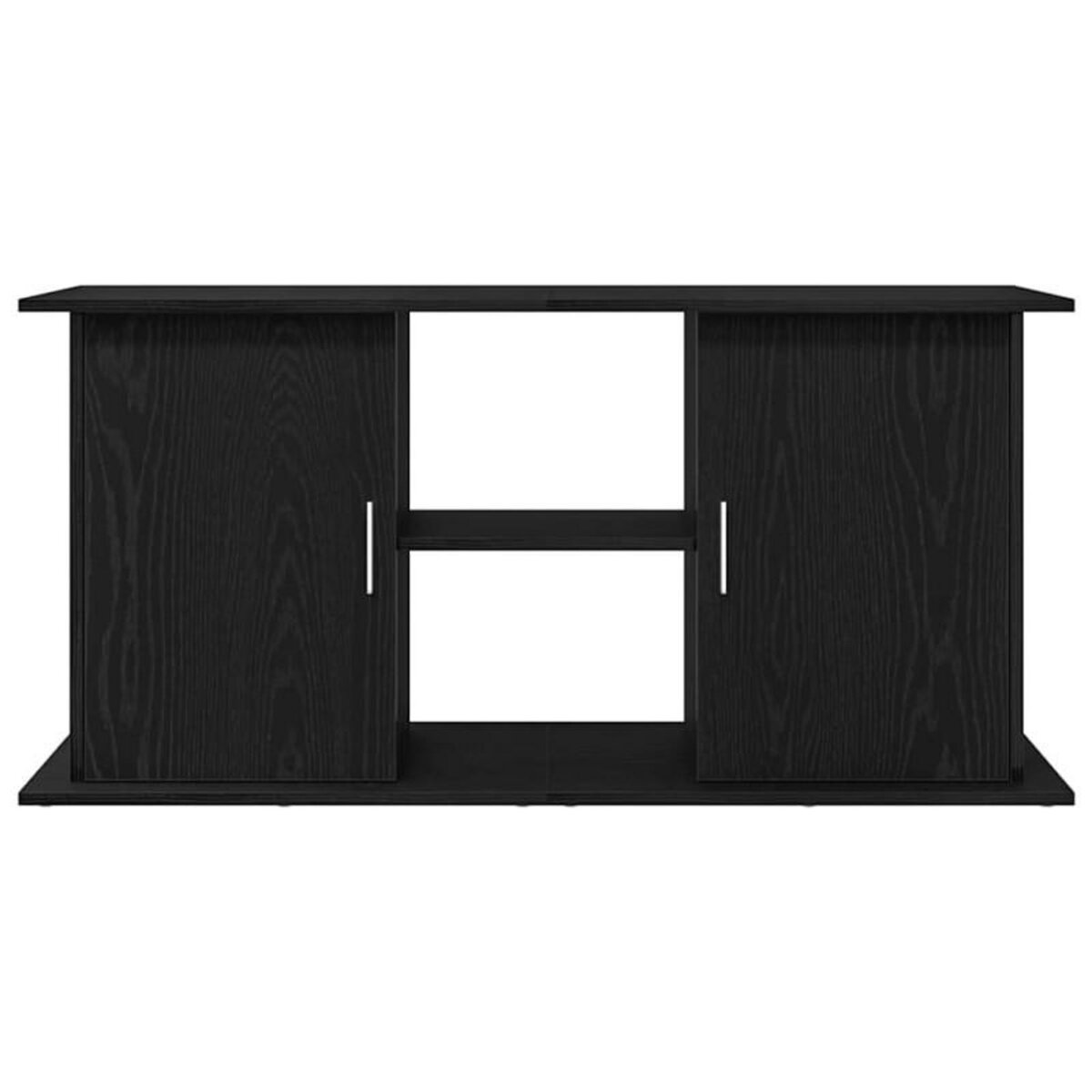 VIDAXL Support d aquarium chêne noir 121x41x58 cm bois d ingénierie