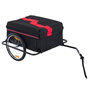 Voir la diapositive 1 : HOMCOM Remorque de transport velo cargo pliable charge max.60kg avec 4 reflecteurs et housse amovible rouge noir