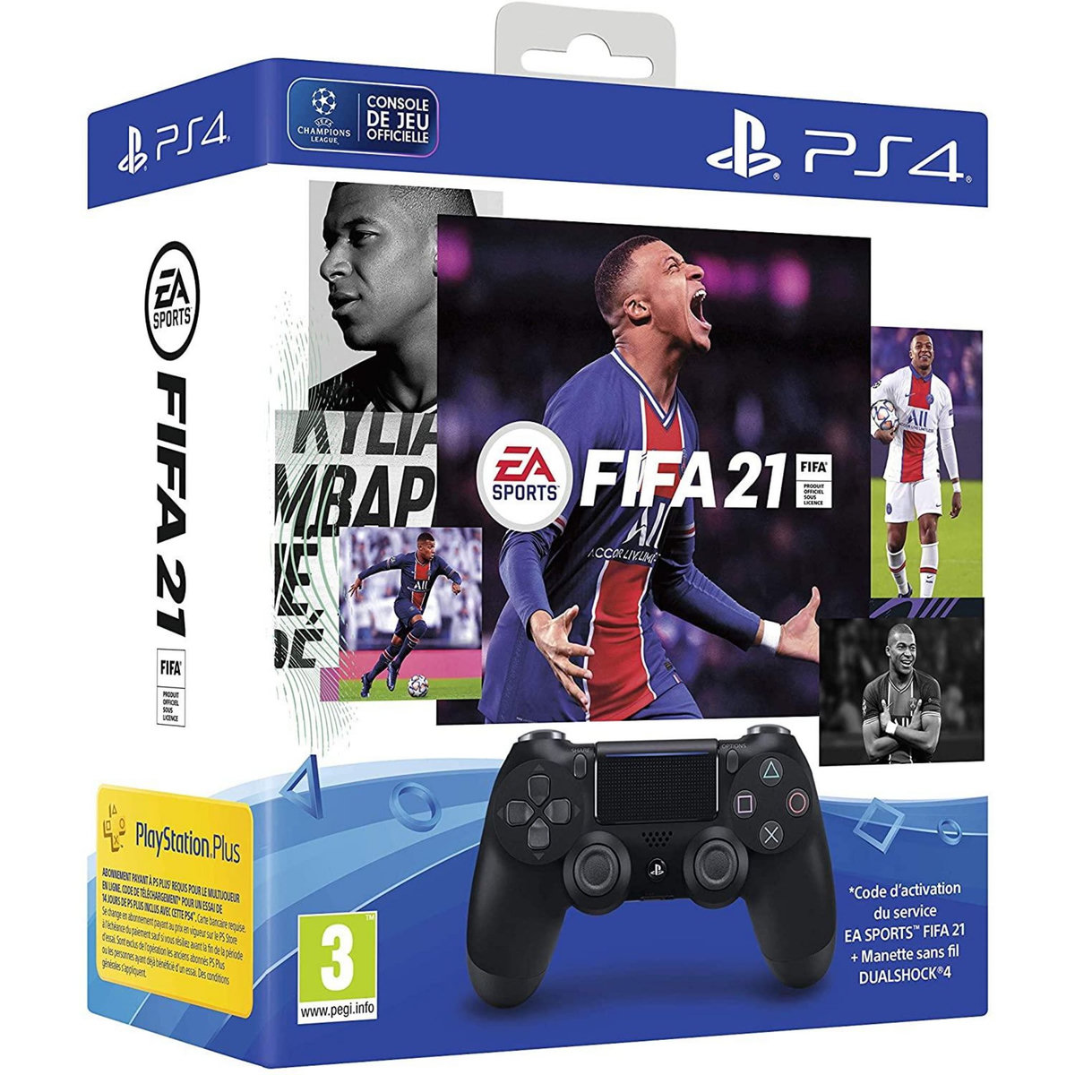 SONY Manette PS4 DualShock 4 Noire + FIFA 21