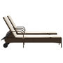 Voir la diapositive 5 : VIDAXL Chaises longues avec coussins lot de 2 marron resine tressee