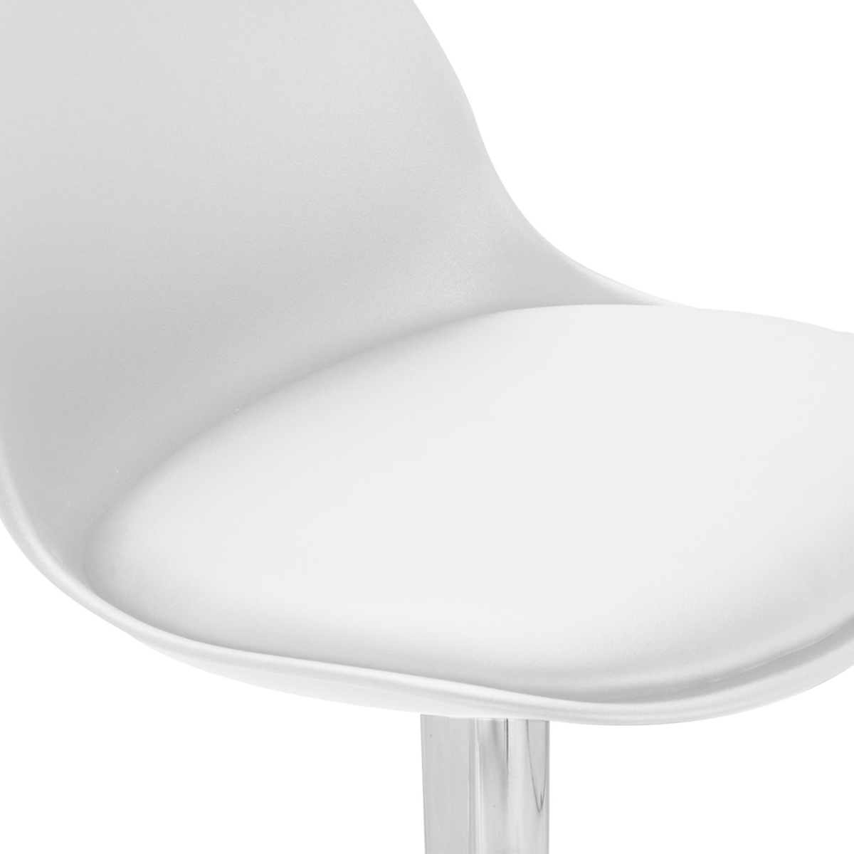ID MARKET Lot de 2 tabourets de bar KARL design blanc