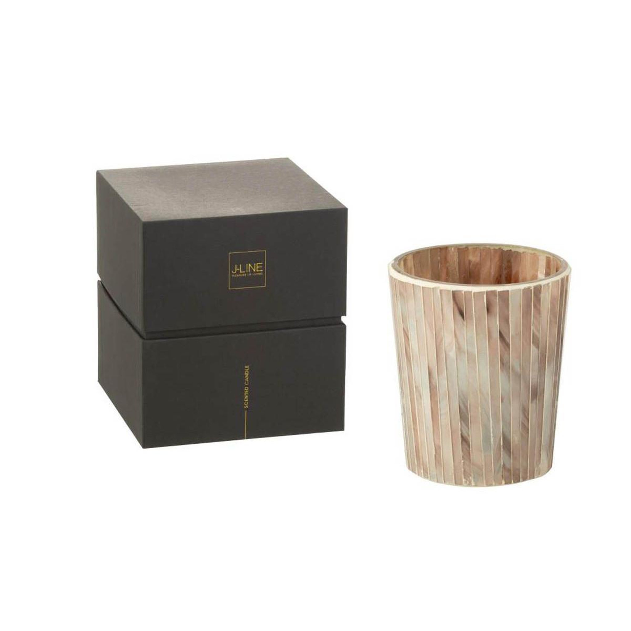 Voir la diapositive 2 : J-LINE Bougie Parfumée  Noa  15cm Tender Rose