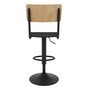 Voir la diapositive 3 : Rendez vous déco Lot de 2 chaises de bar réglables 60/80 cm en bois noir - Clem