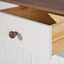 Voir la diapositive 4 : Paris Prix Bahut Bas 2 Portes  Takao  90cm Blanc & Naturel