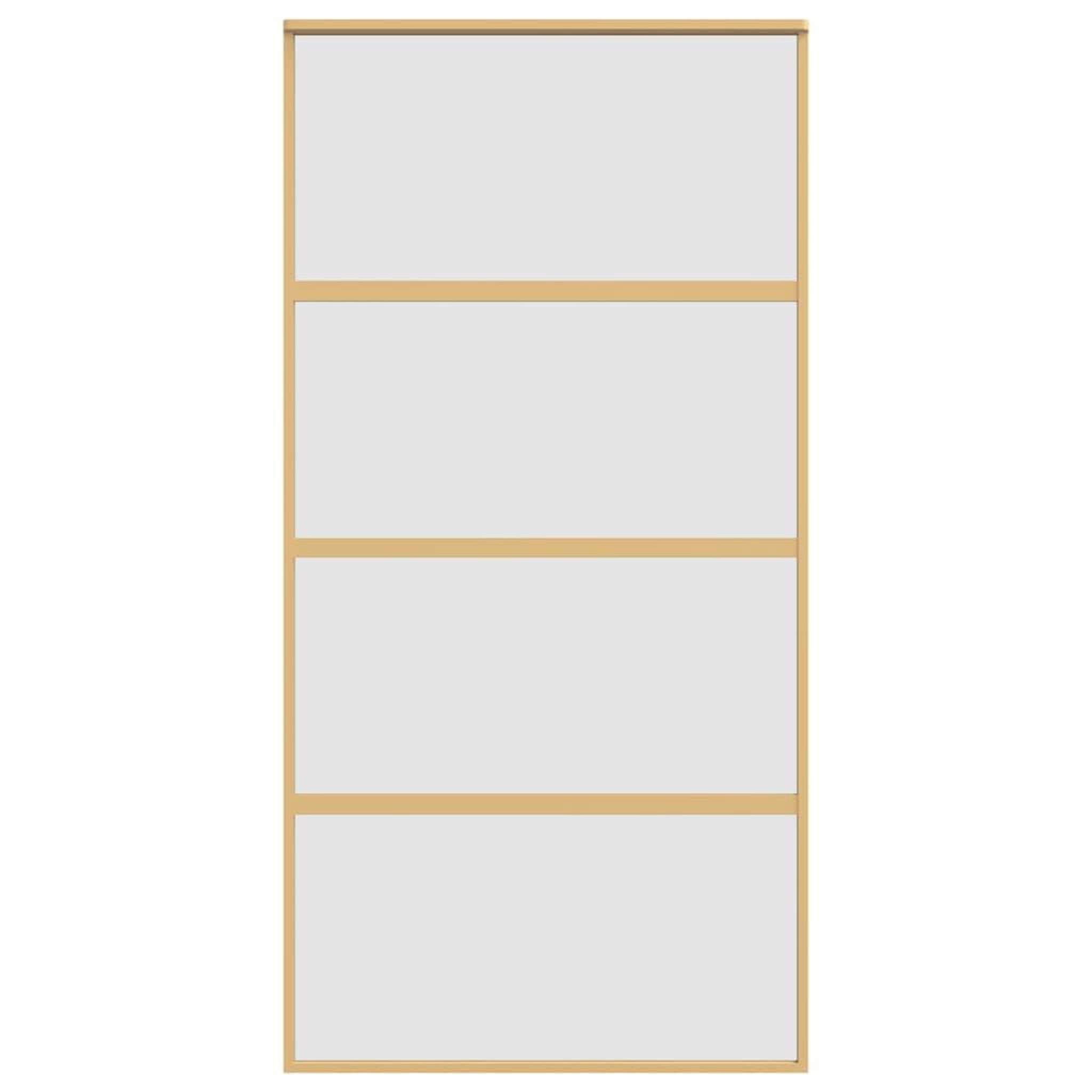 Voir la diapositive 4 : VIDAXL Porte coulissante dore 102,5x205 cm verre ESG depoli aluminium