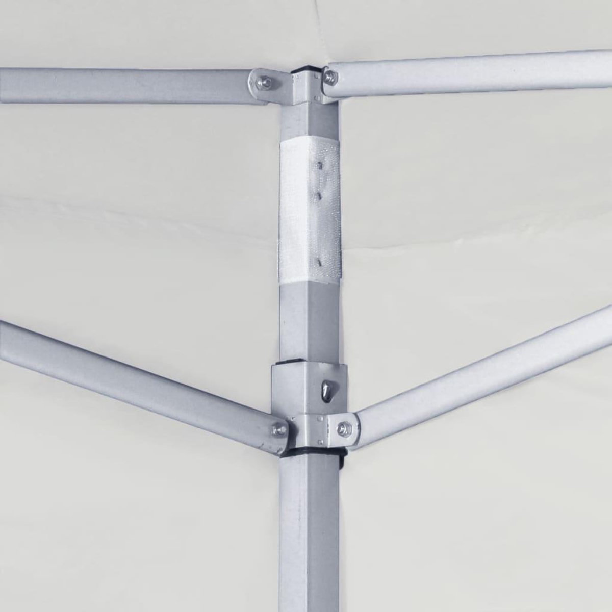 VIDAXL Tente de reception pliable avec 2 parois 3x3 m Acier Blanc