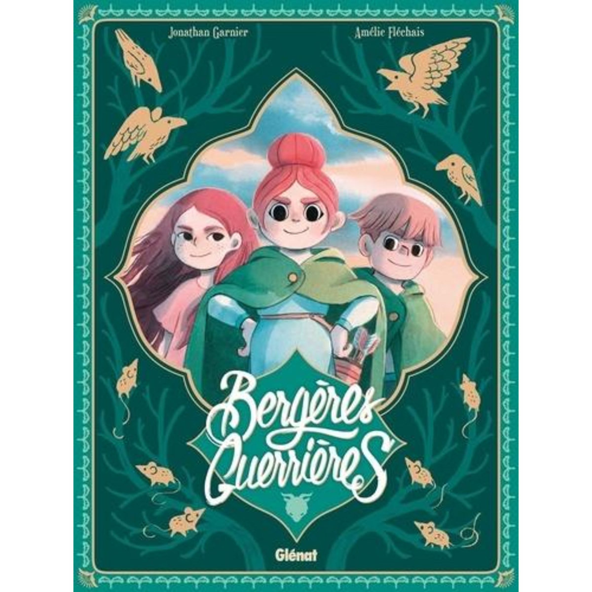 BERGERES GUERRIERES : COFFRET EN 4 VOLUMES : TOMES 1 A 4. AVEC UN LIVRET  MAKING OF , UN DIPLOME DE BERGERE GUERRIERE, UNE PLANCHE DE STICKERS, 4 EX-LIBRIS, Garnier Jonathan