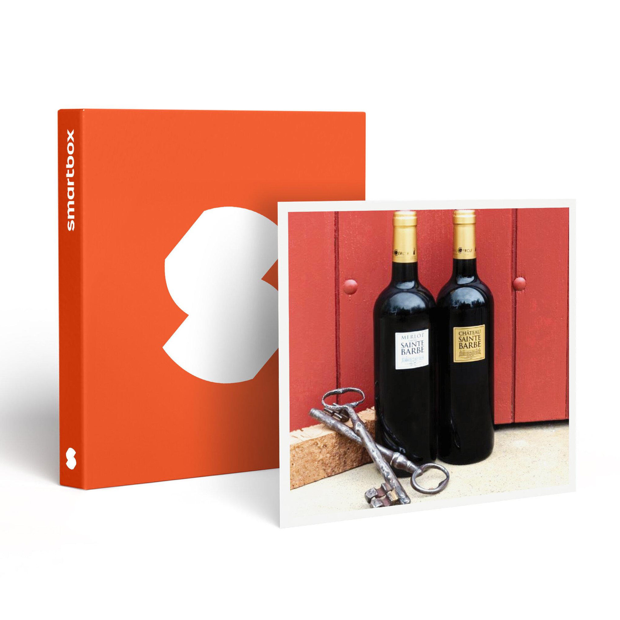 Smartbox Coffret 2 bouteilles de bordeaux rouge du château sainte barbe - coffret cadeau gastronomie