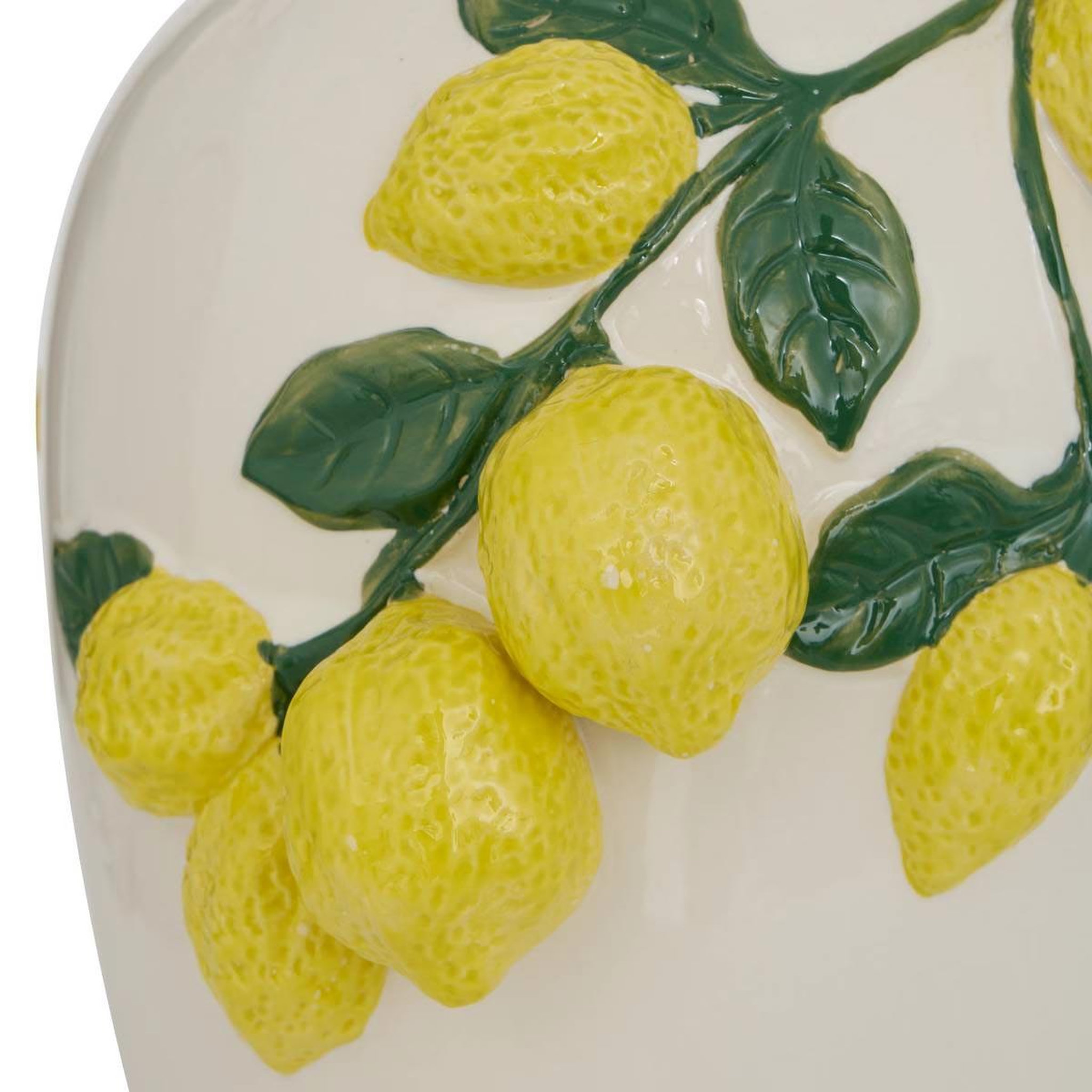 Voir la diapositive 2 : ATMOSPHERA Vase Citrons en Dolomite  Fruity  32cm Multicolore