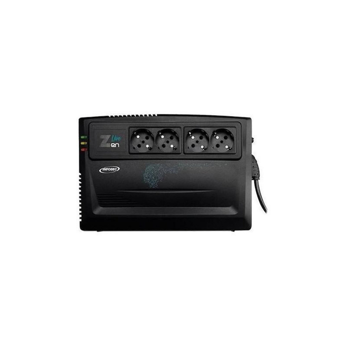 Infosec INFOSEC Zen Live 800 - Onduleur Line Interactive 800 VA 4 Prises FR/SCHUKO - Garantie 2 ans
